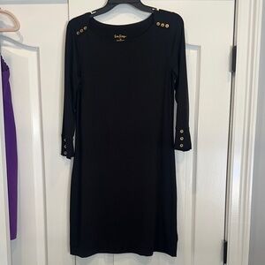 Lilly Pulitzer Black Button-Detail Dress